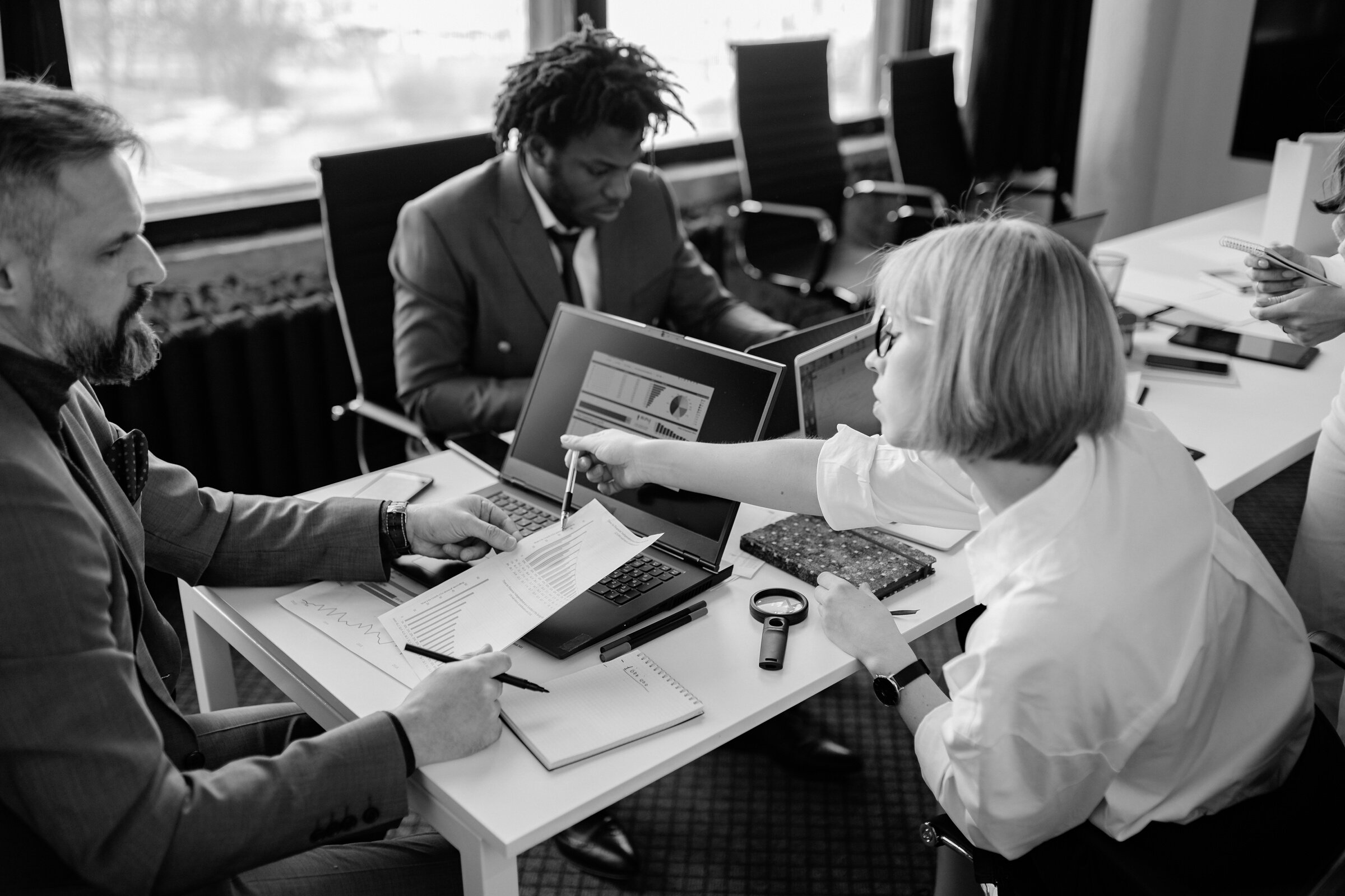 Colleagues Discussing Ideas while in the Office